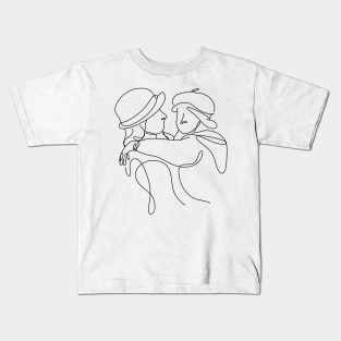 Women Day Line Art Minimal Kids T-Shirt